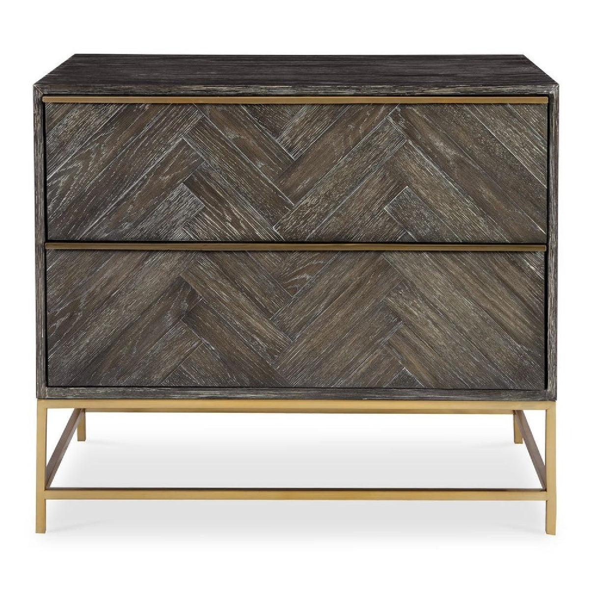 Modern European furniture - Oak Herringbone 2-Drawer Chest - www.oroa.com | Oroa.com