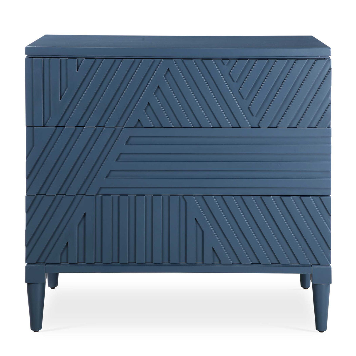Geometric Carved 3-Drawer Chest | Oroa.com