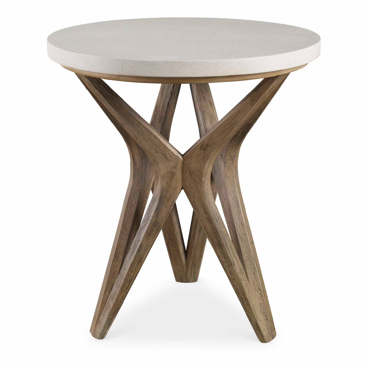 Modern European furniture - White Limestone Round Side Table - www.oroa.com | Oroa.com
