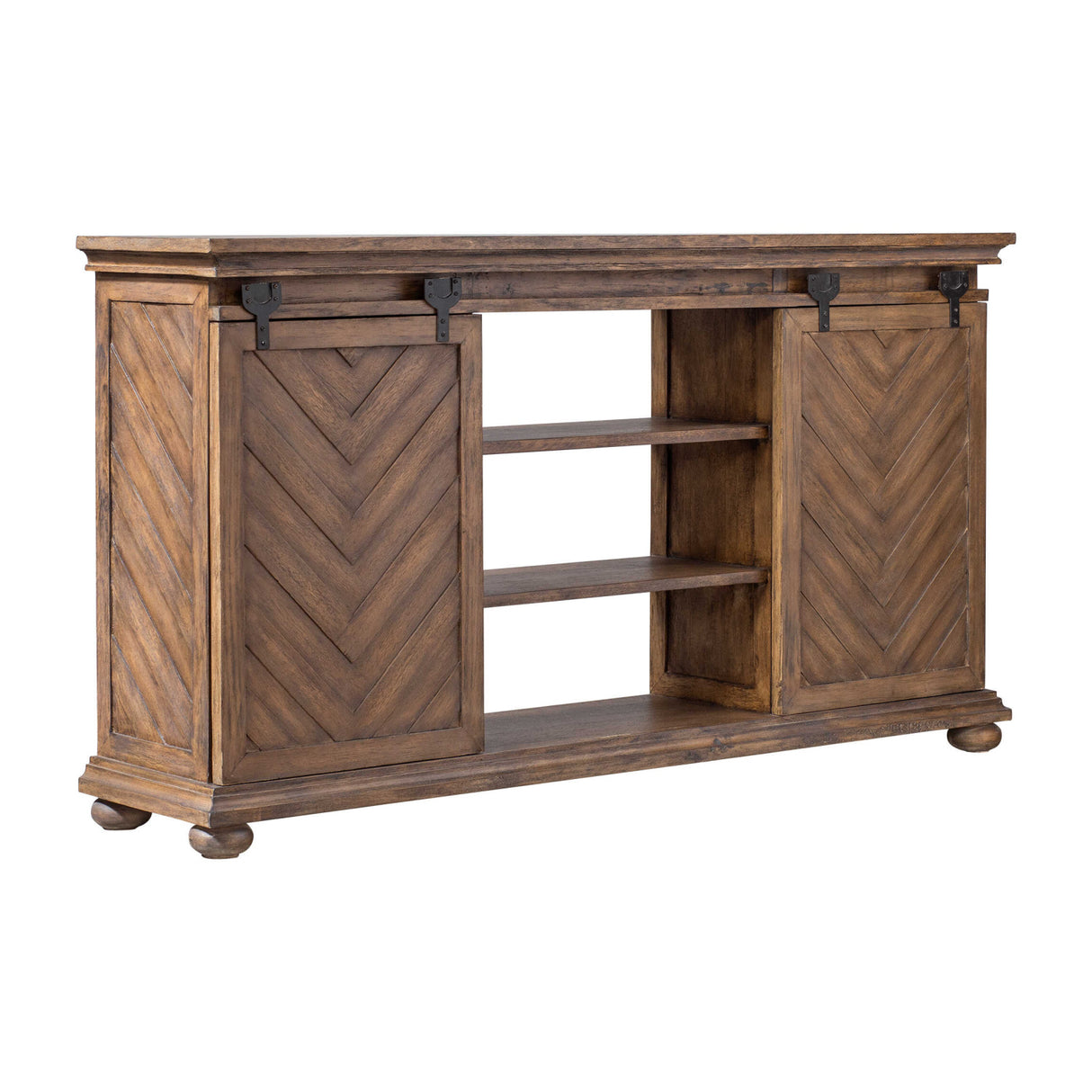 Modern European furniture - Wooden Chevron Media Console - www.oroa.com | Oroa.com