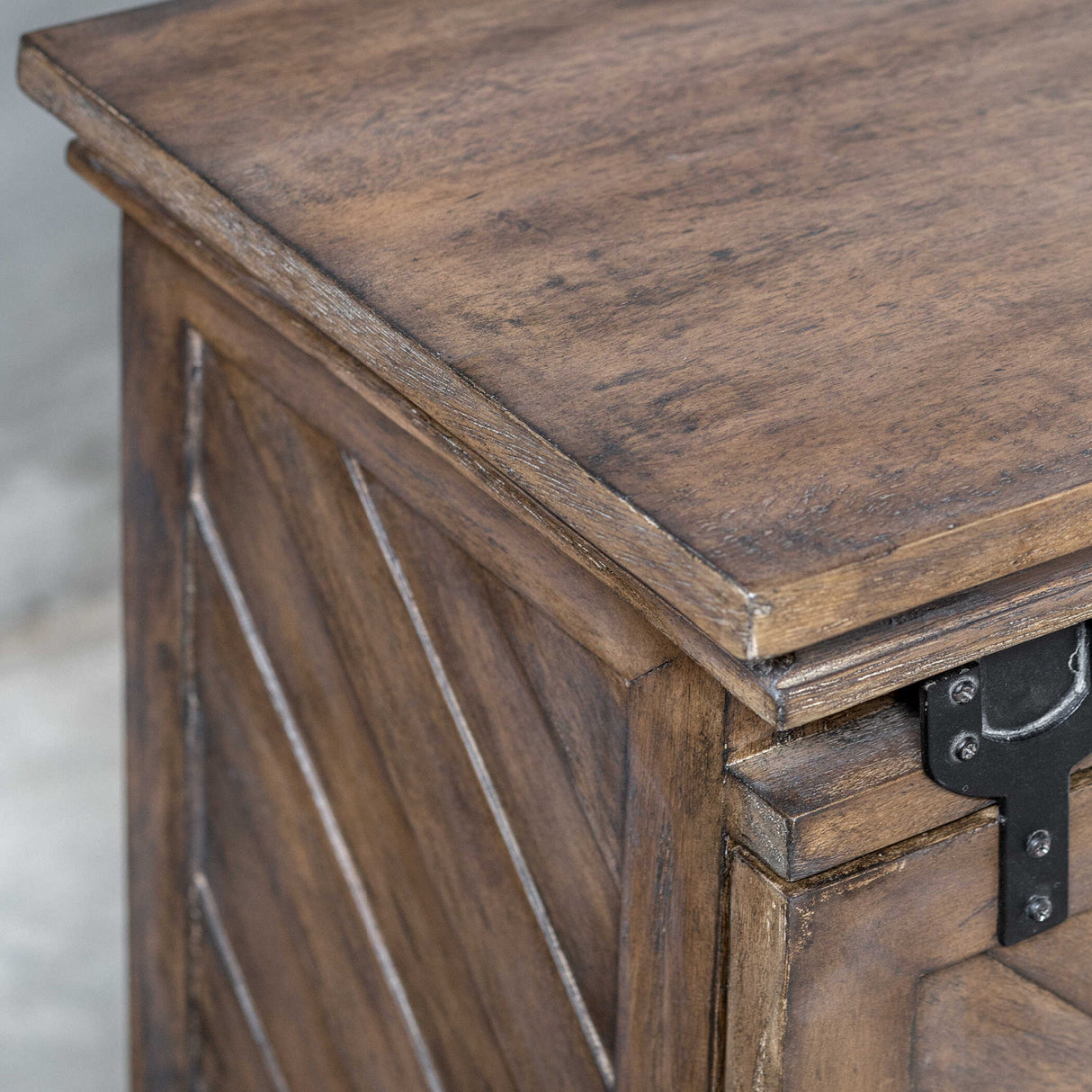 Modern European furniture - Wooden Chevron Media Console - www.oroa.com | Oroa.com
