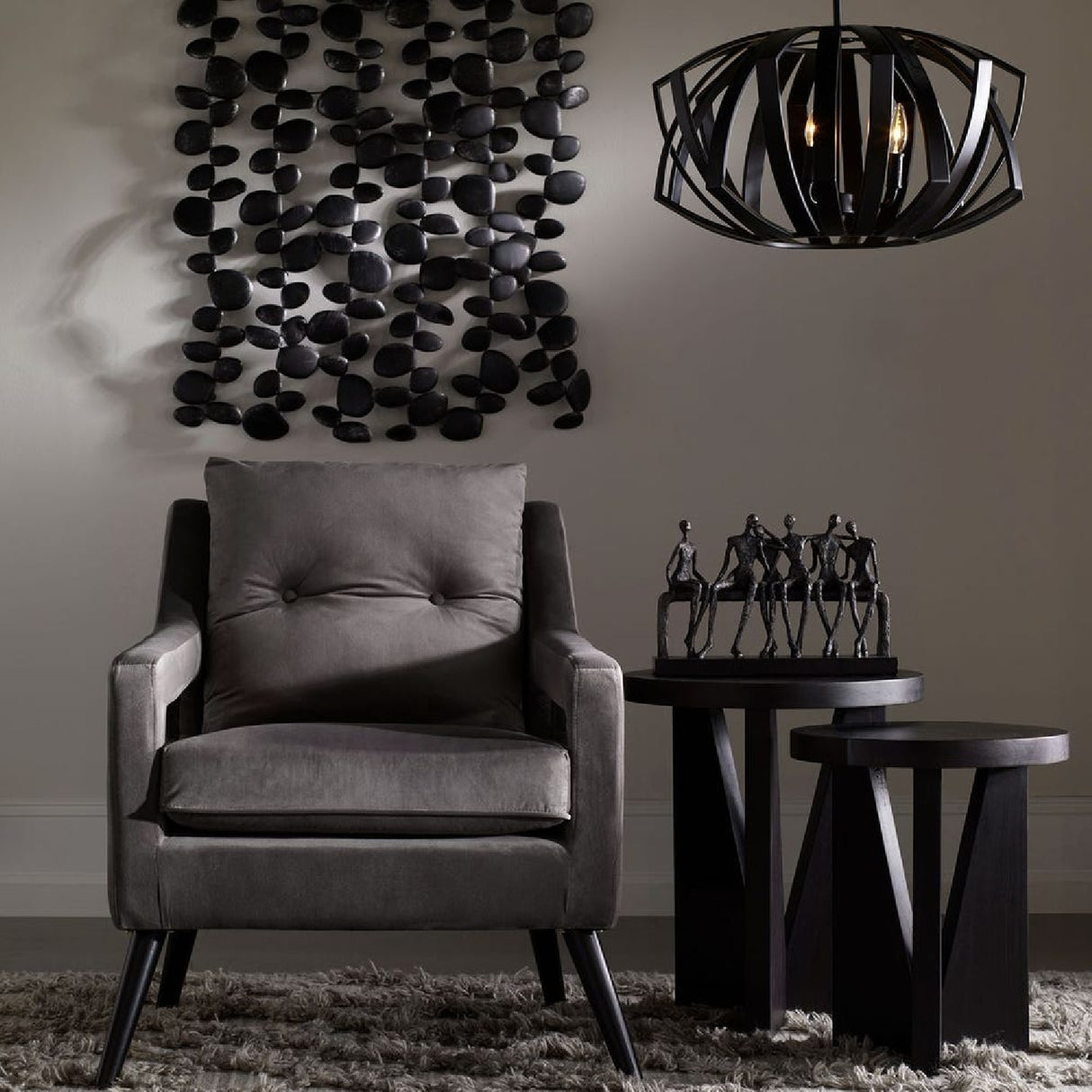 Modern European furniture - Black Mindi Nesting Tables (2) - www.oroa.com | Oroa.com