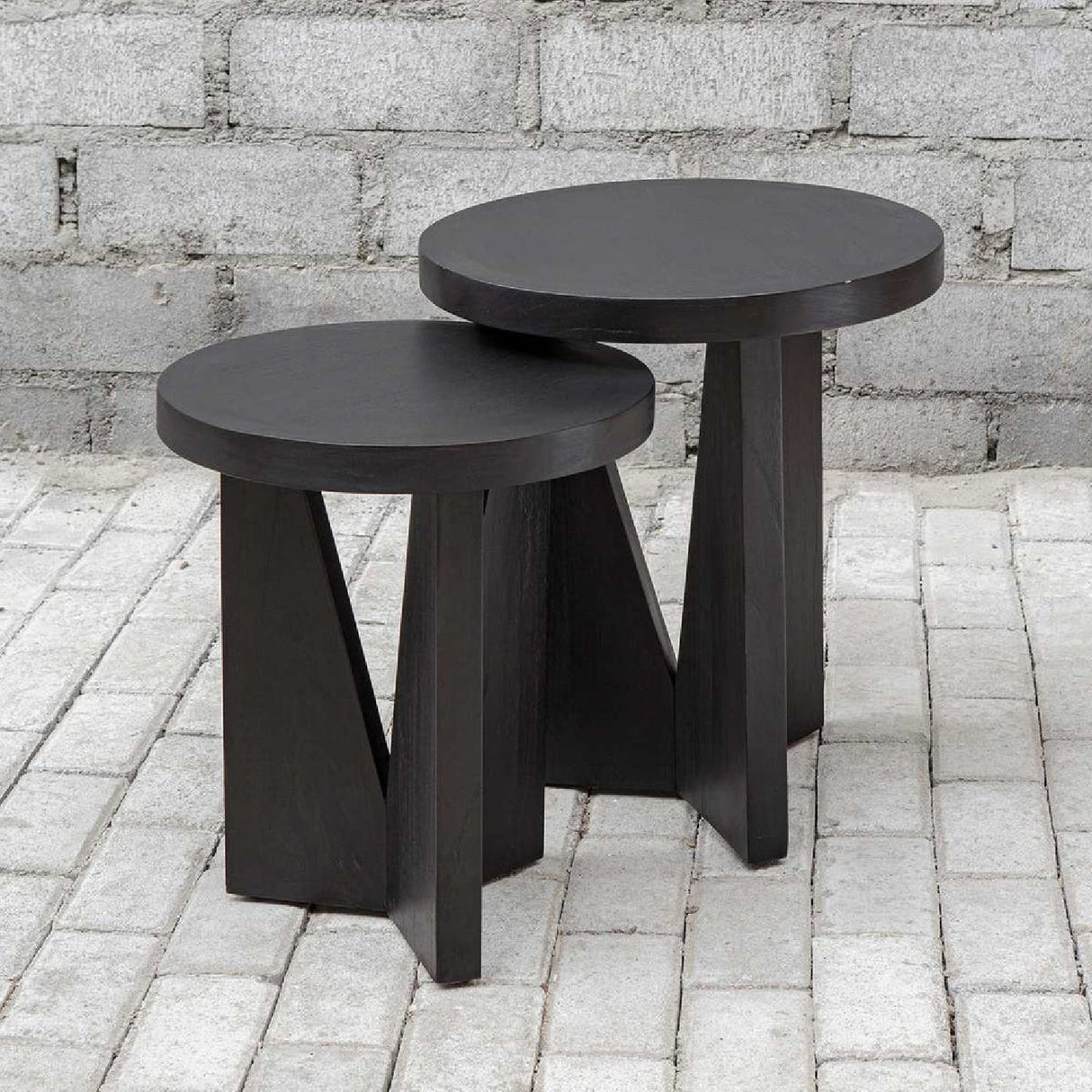 Modern European furniture - Black Mindi Nesting Tables (2) - www.oroa.com | Oroa.com