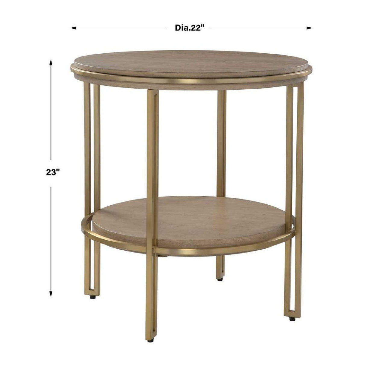 Modern European furniture - Brushed Brass Framed Side Table - www.oroa.com | Oroa.com