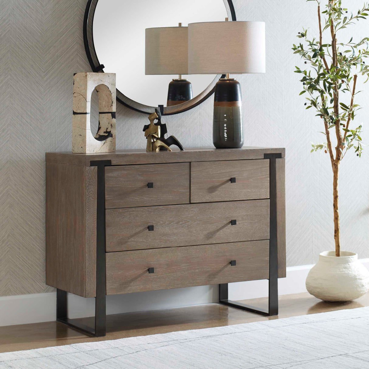Modern European furniture - Light Oak 4-Drawer Chest - www.oroa.com | Oroa.com
