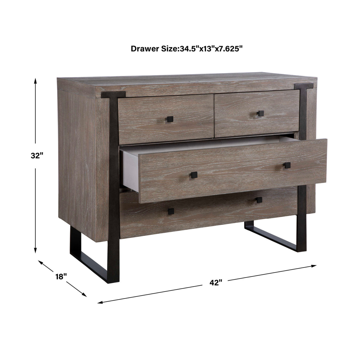 Modern European furniture - Light Oak 4-Drawer Chest - www.oroa.com | Oroa.com