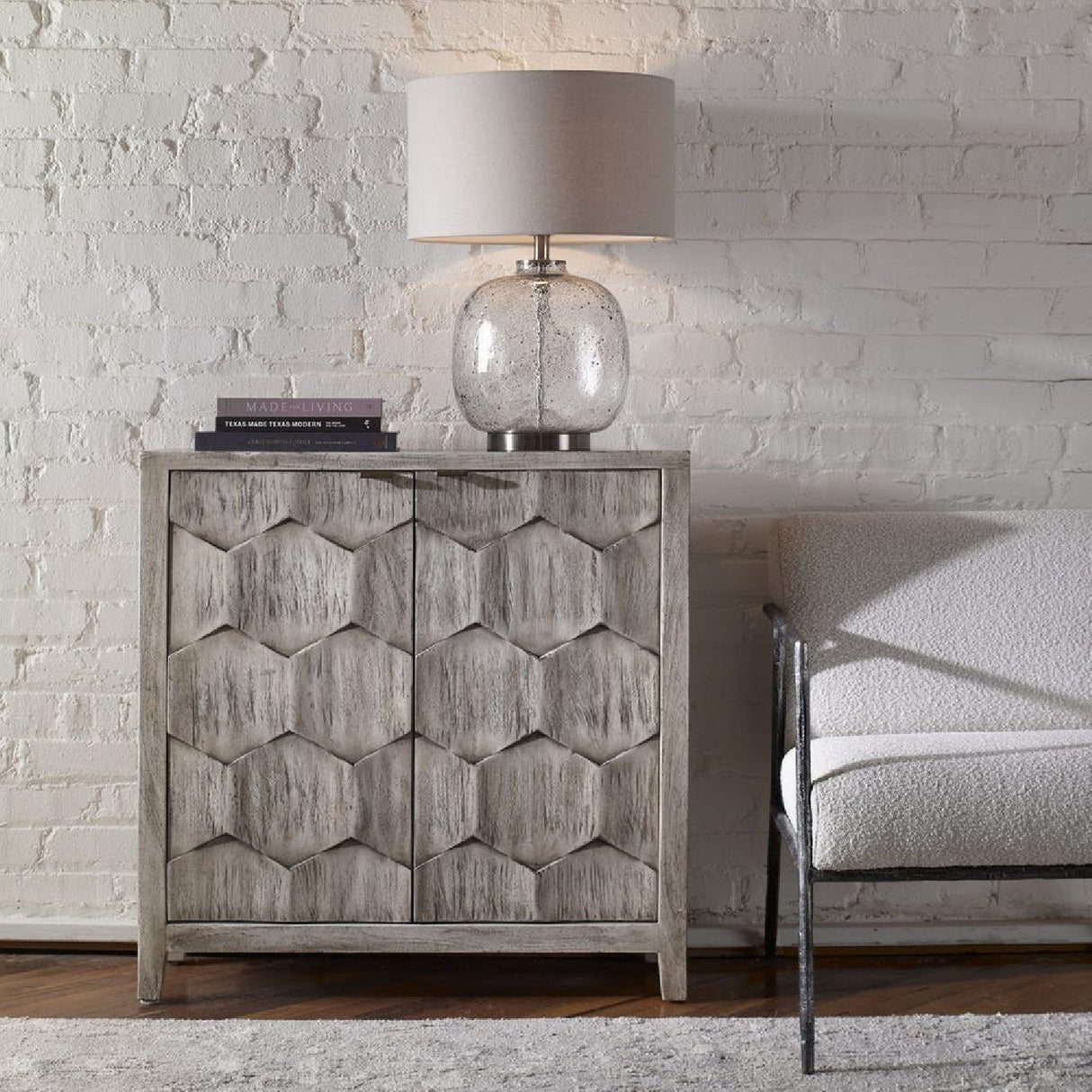 Modern European furniture - 2-Door Honeycomb Mahogany Cabinet - www.oroa.com | Oroa.com