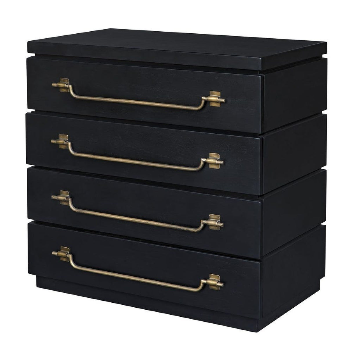 Modern European furniture - Black Mahogany 4-Drawer Accent Chest - www.oroa.com | Oroa.com