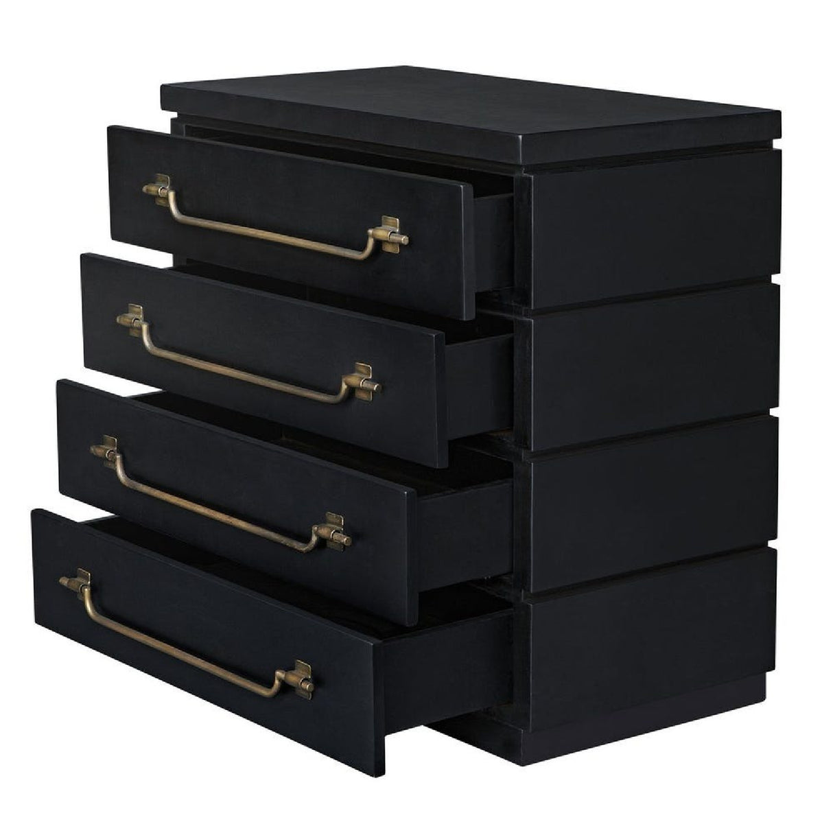 Modern European furniture - Black Mahogany 4-Drawer Accent Chest - www.oroa.com | Oroa.com