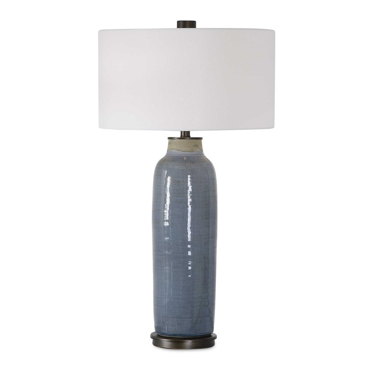 Distressed Blue Ceramic Table Lamp | Oroa.com