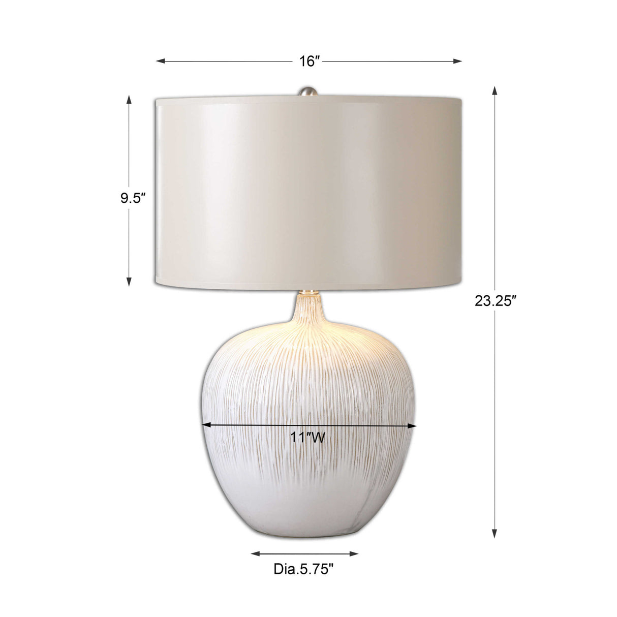 Distressed White Ceramic Table Lamp | Oroa.com