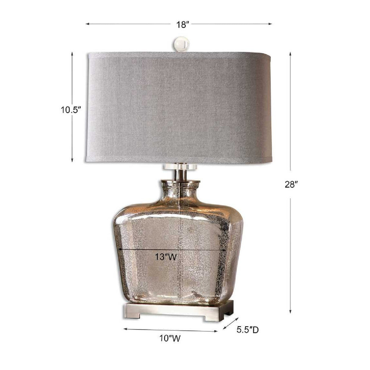 Speckled Mercury Glass Table Lamp | Oroa.com