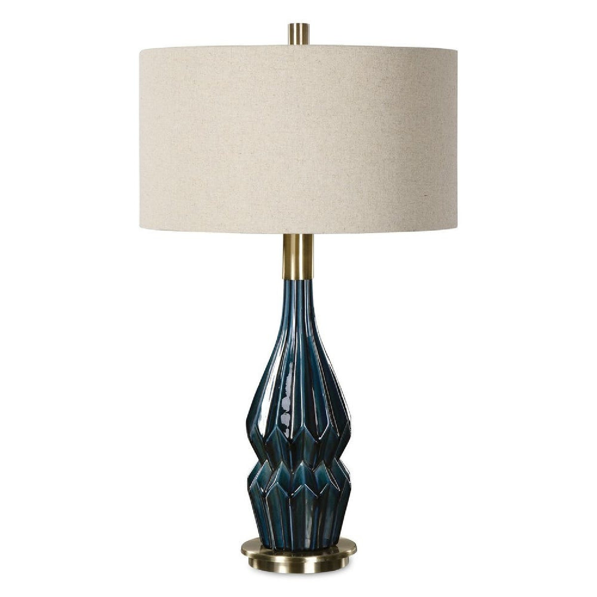 Blue Faceted Ceramic Table Lamp | Oroa.com