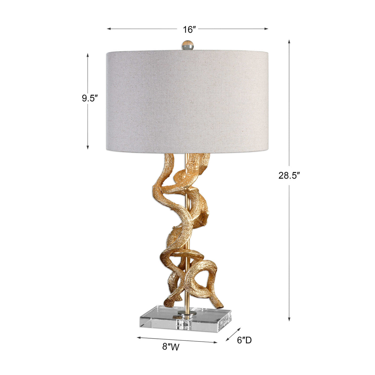 Gold Entwined Table Lamp | Oroa.com