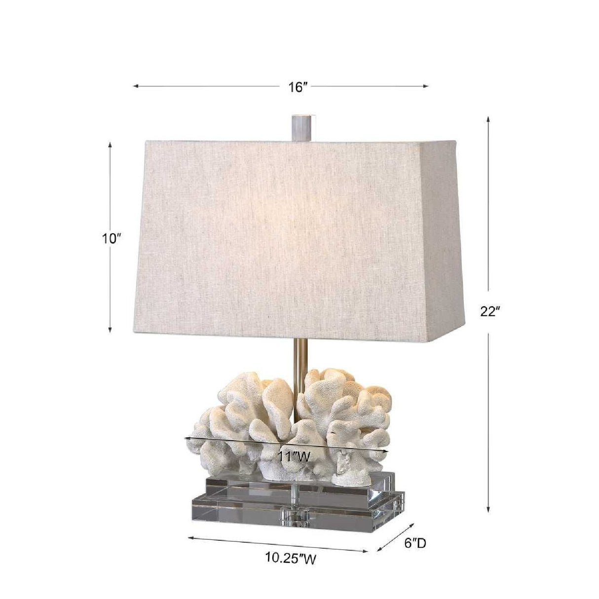 White Reef-Inspired Table Lamp | Oroa.com