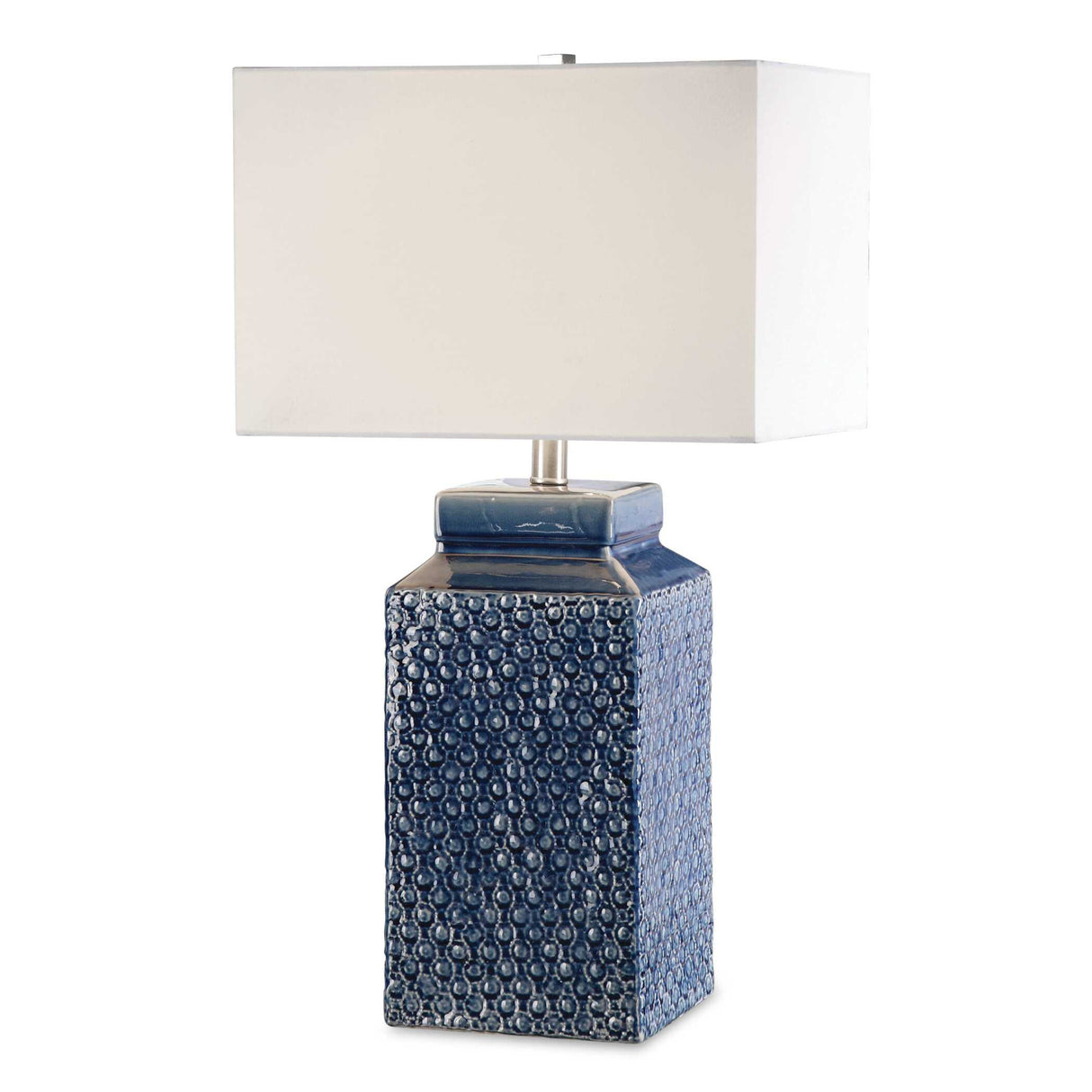 Textured Blue Ceramic Table Lamp | Oroa.com