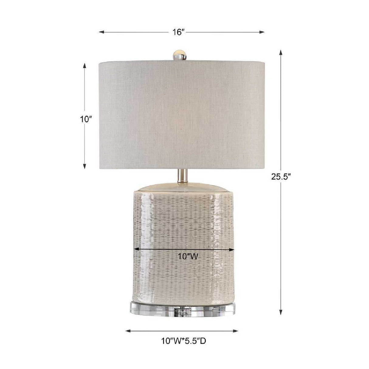Modern European furniture - Textured Oval Ceramic Table Lamp - www.oroa.com | Oroa.com