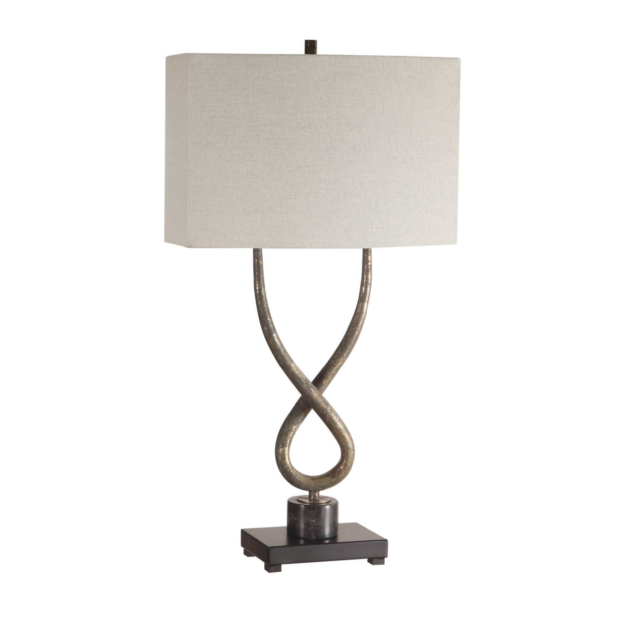 Twisted Aged Silver Table Lamp | Oroa.com