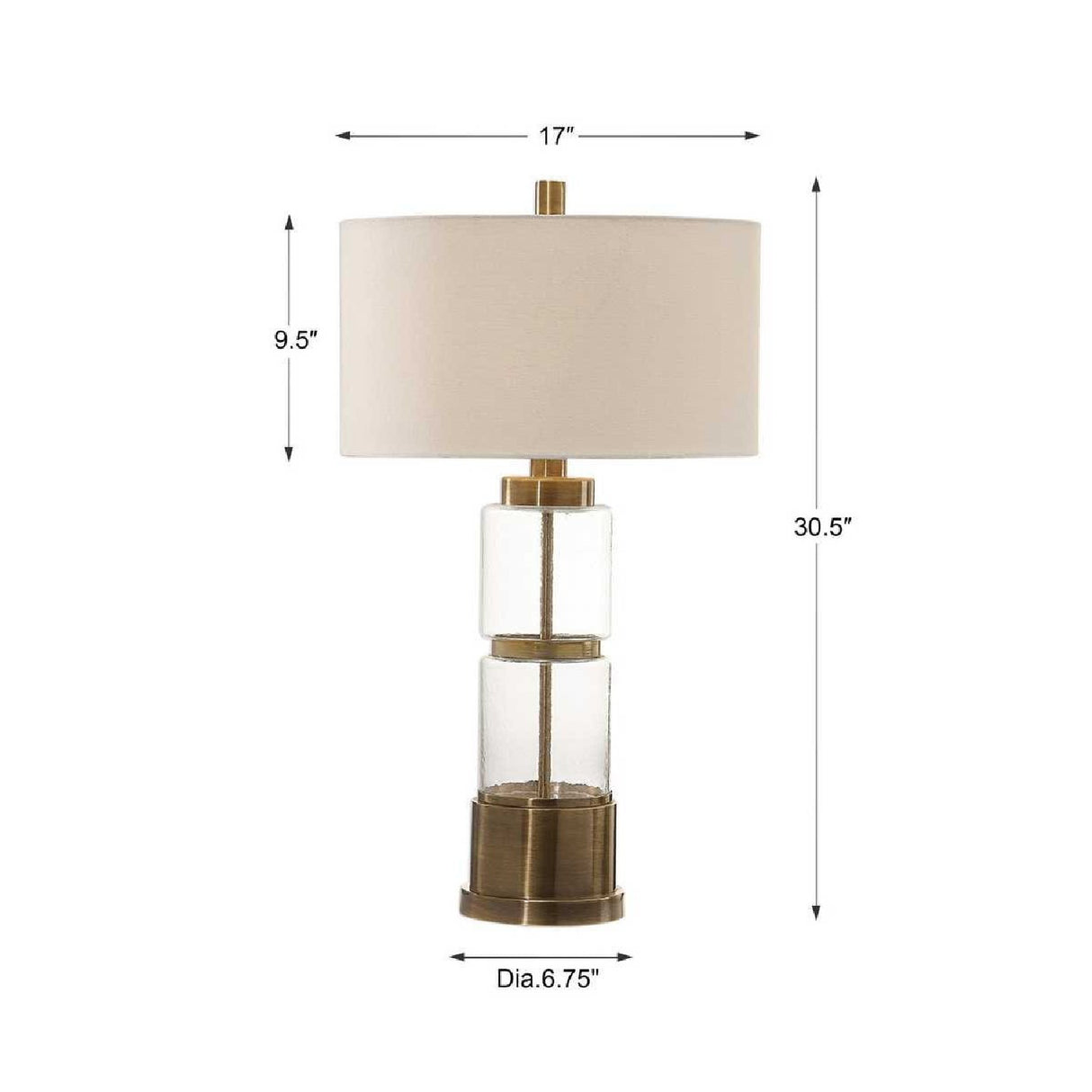 Modern European furniture - Stacked Glass Column Table Lamp - www.oroa.com | Oroa.com