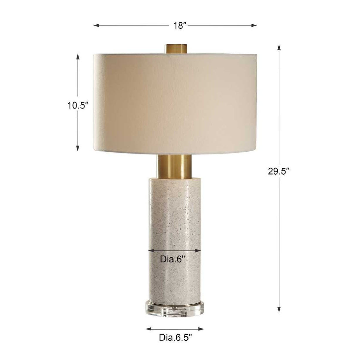 Bleached Concrete Table Lamp | Oroa.com