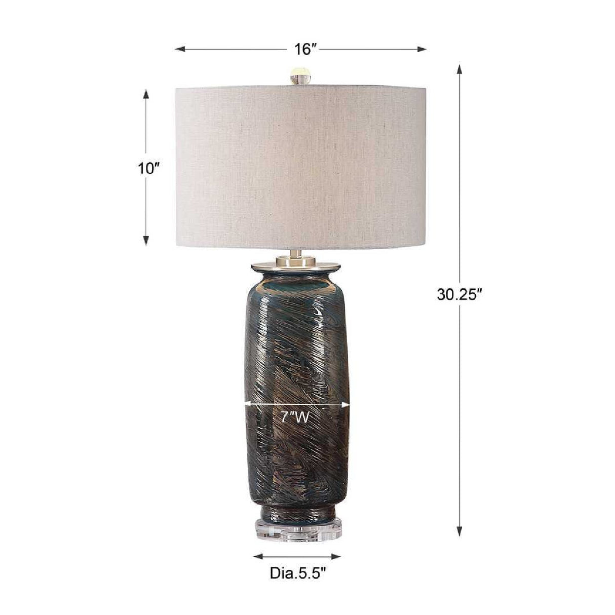 Swirl Textured Glass Table Lamp | Oroa.com