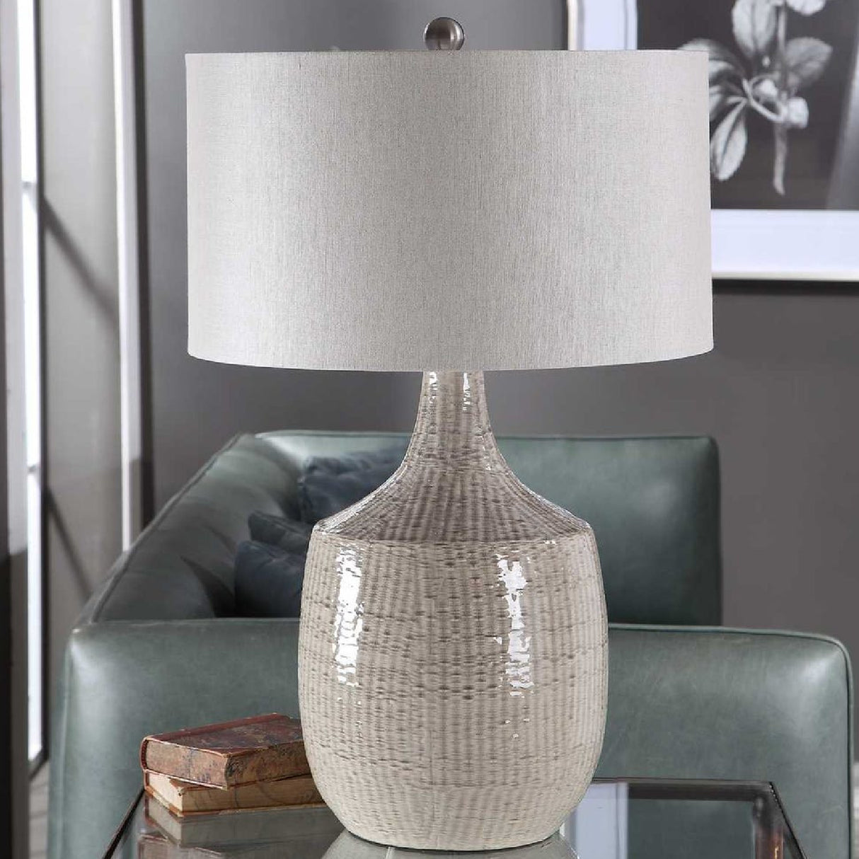 Modern European furniture - Gray Ceramic Table Lamp - www.oroa.com | Oroa.com