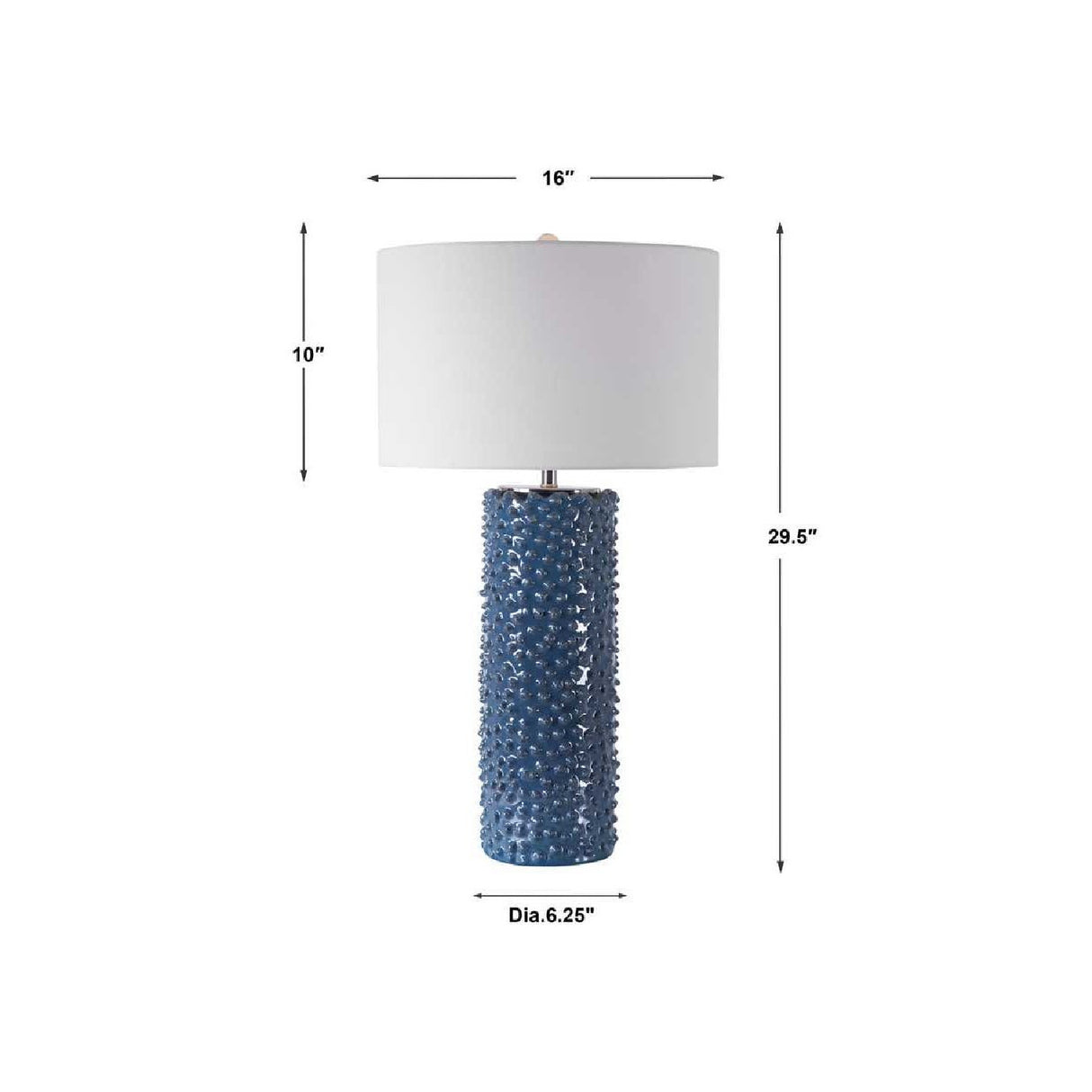 Blue Textured Ceramic Table Lamp | Oroa.com