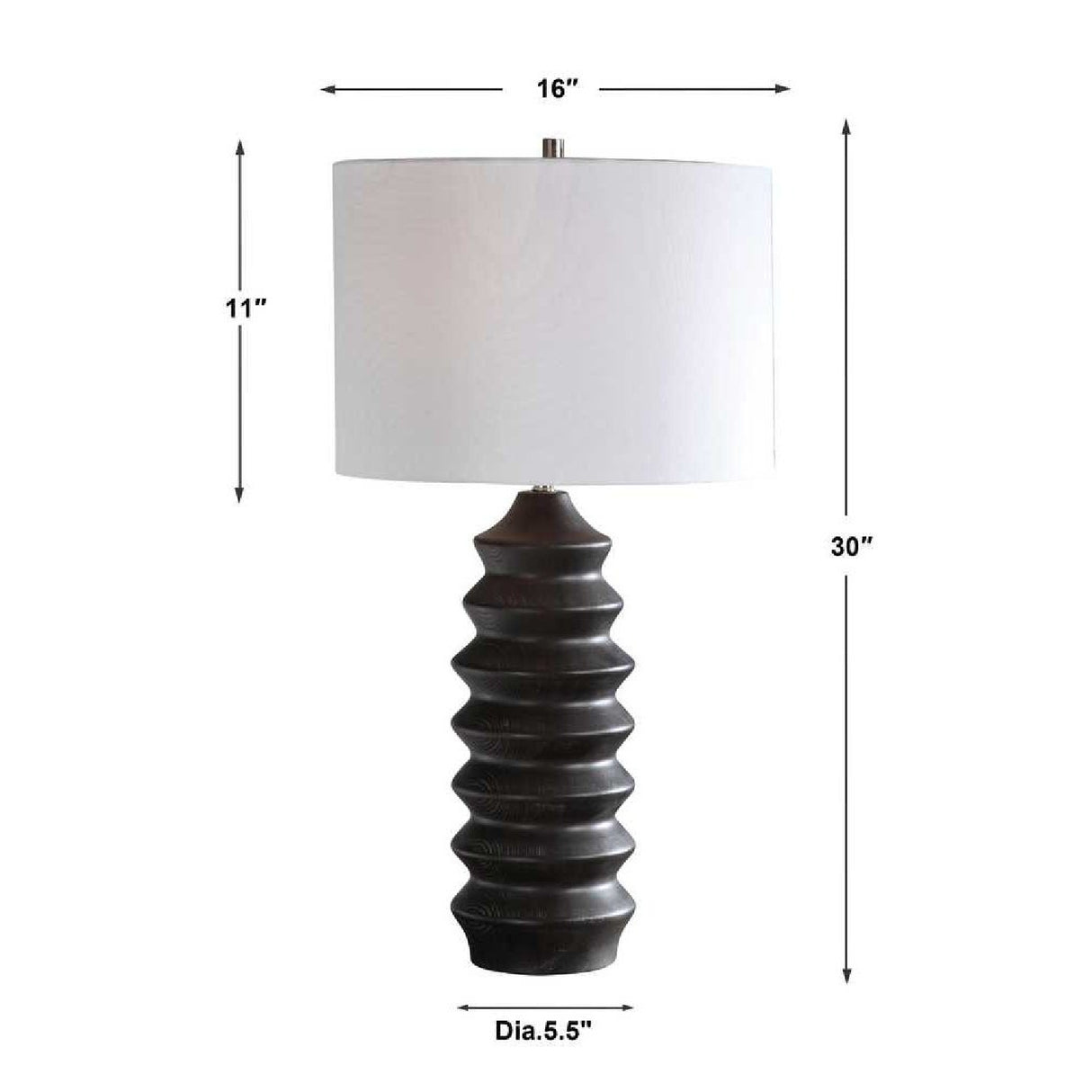 Modern European furniture - Rustic Black Wood Table Lamp - www.oroa.com | Oroa.com