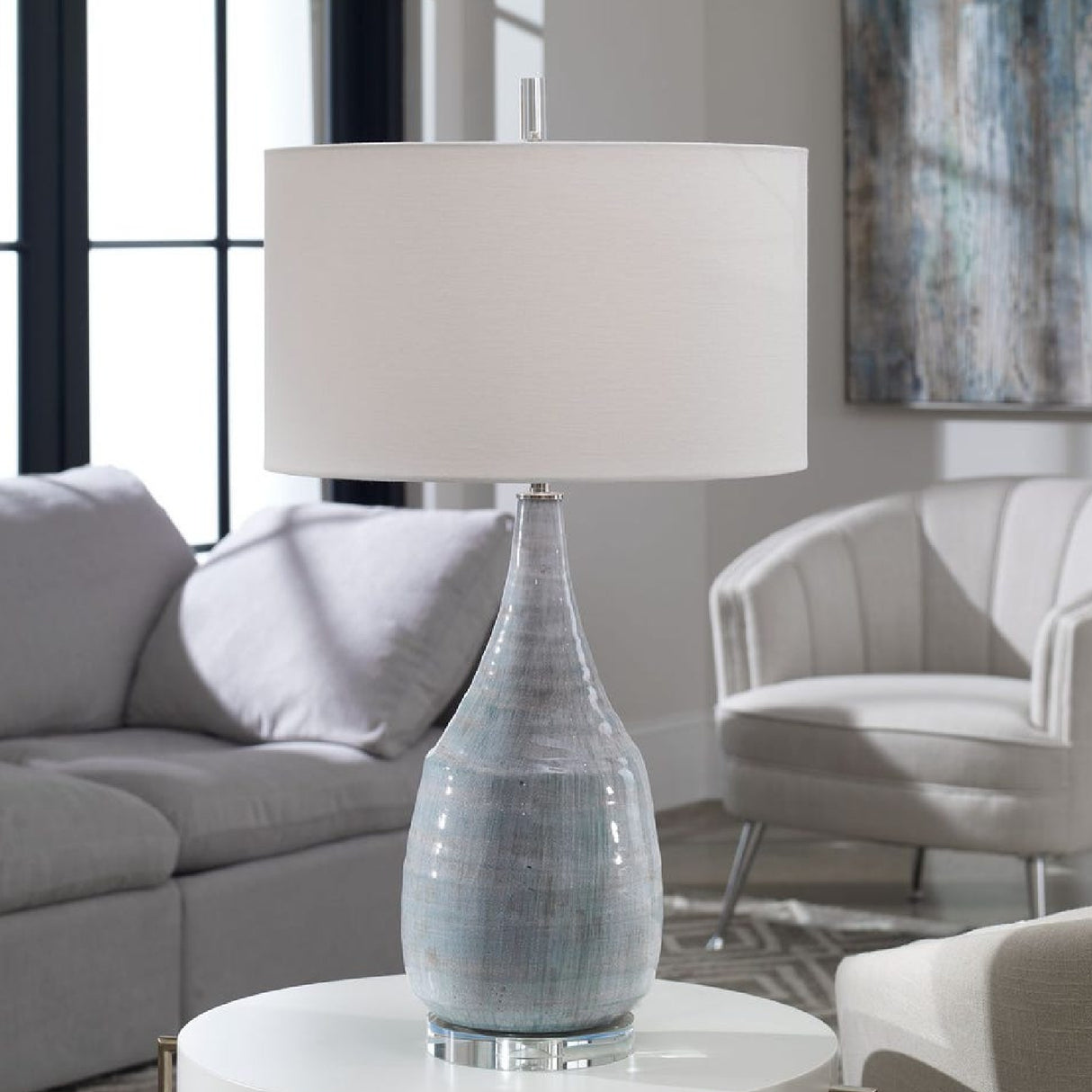 Modern European furniture - Crackle Glazed Ceramic Table Lamp - www.oroa.com | Oroa.com