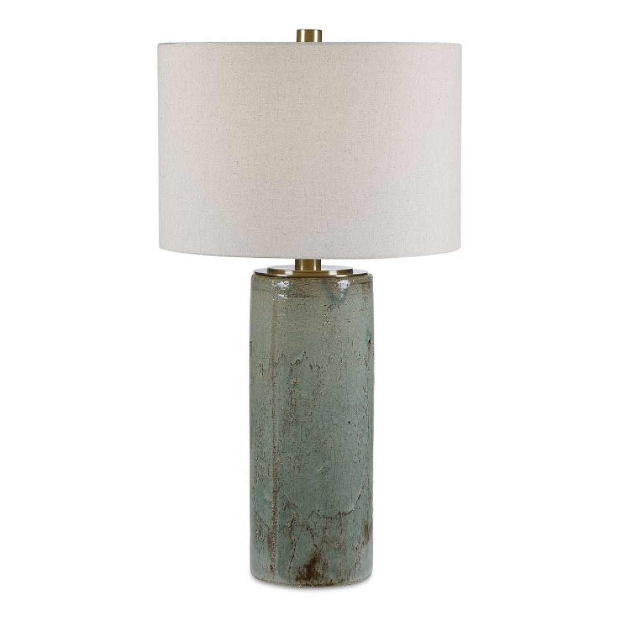 Modern European furniture - Rustic Blue Ceramic Table Lamp - www.oroa.com | Oroa.com