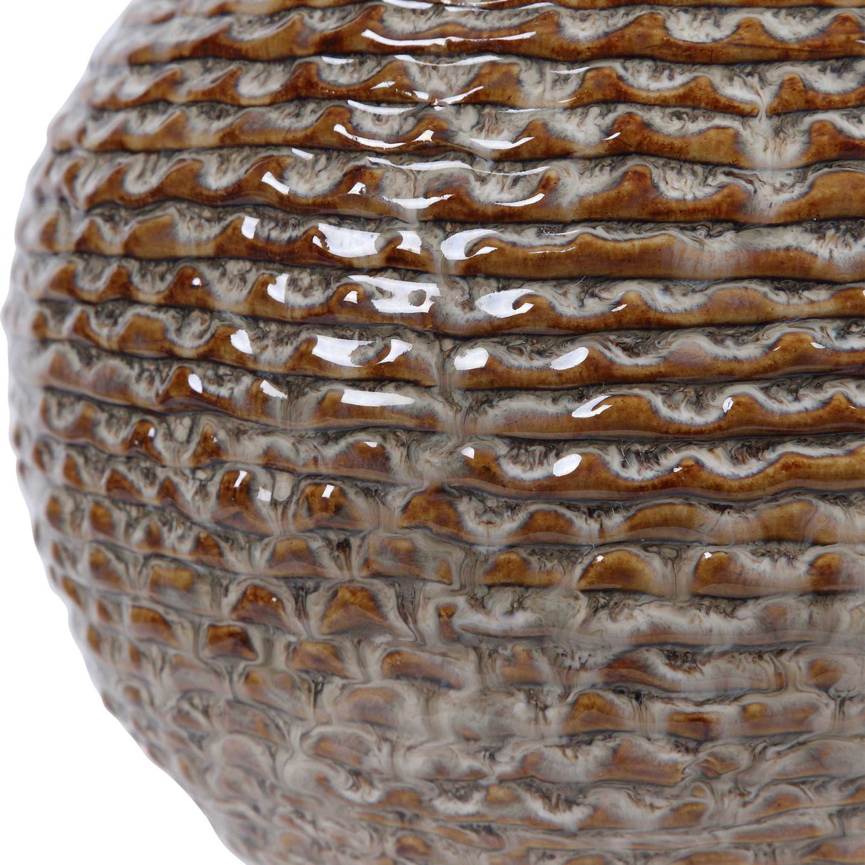 Modern European furniture - Wavy Ribbed Ceramic Table Lamp - www.oroa.com | Oroa.com