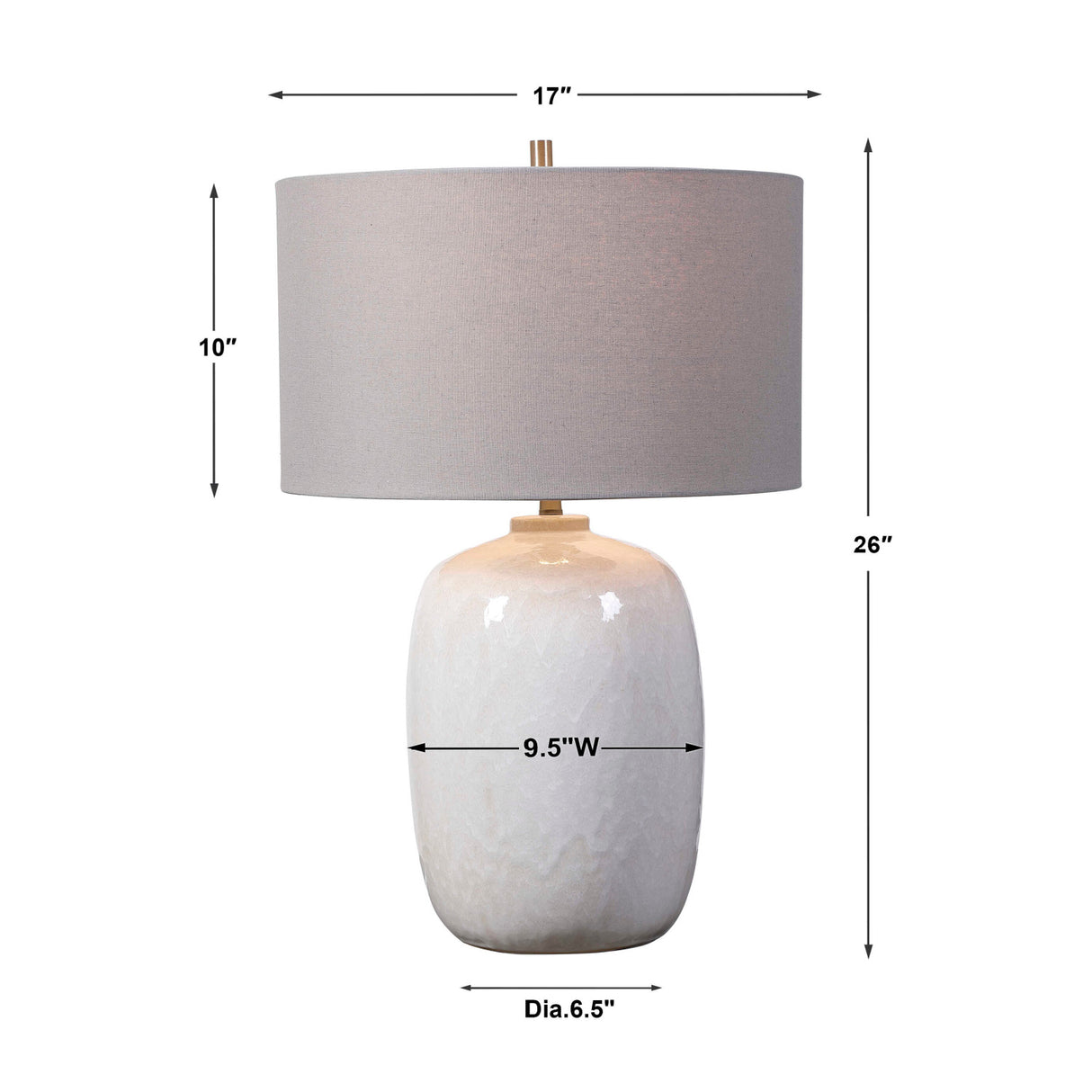 White Drip Ceramic Table Lamp | Oroa.com