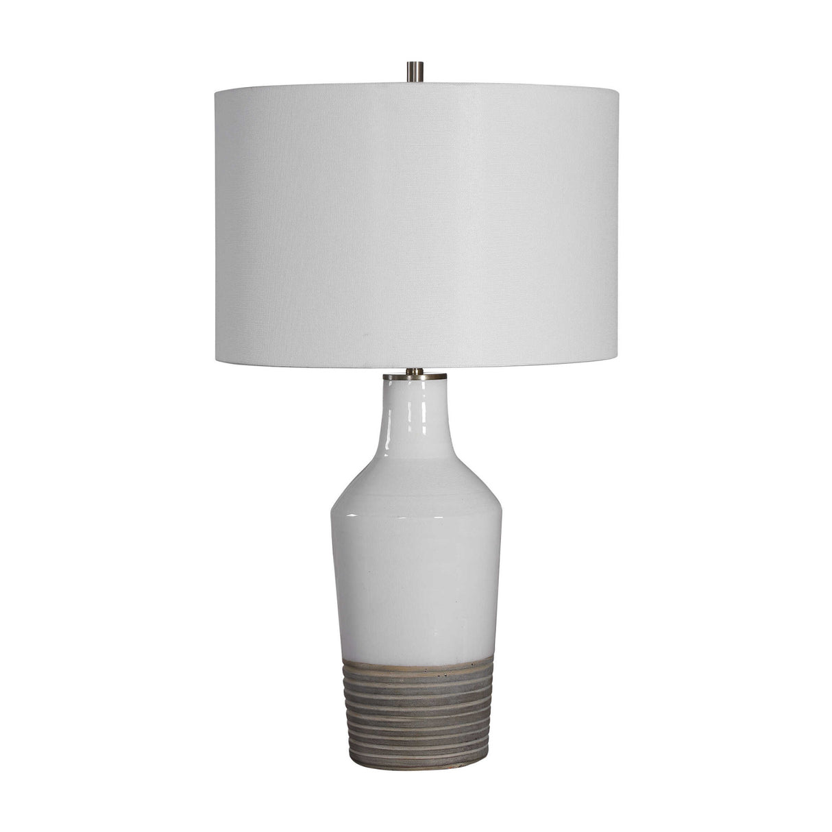 Crackled White Ceramic Table Lamp | Oroa.com