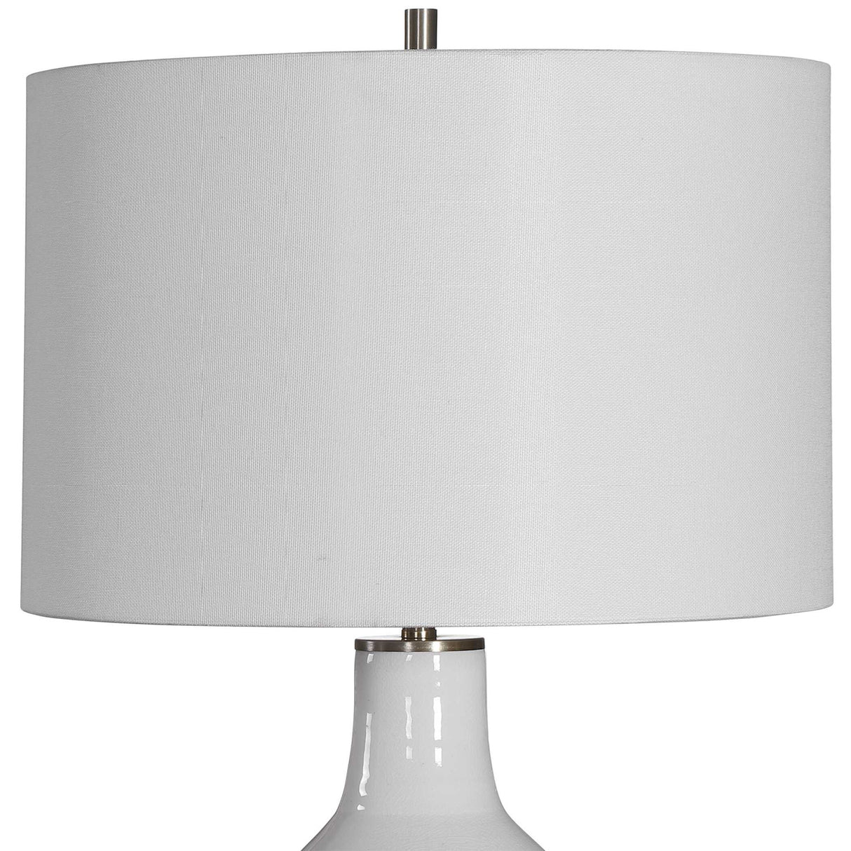 Crackled White Ceramic Table Lamp | Oroa.com