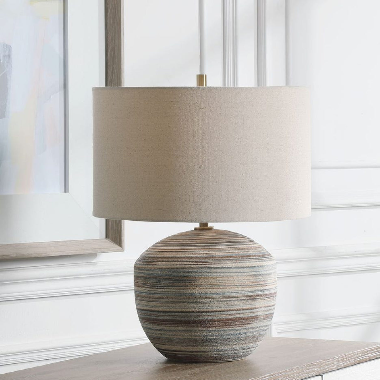 Modern European furniture - Earth-Toned Ceramic Table Lamp - www.oroa.com | Oroa.com
