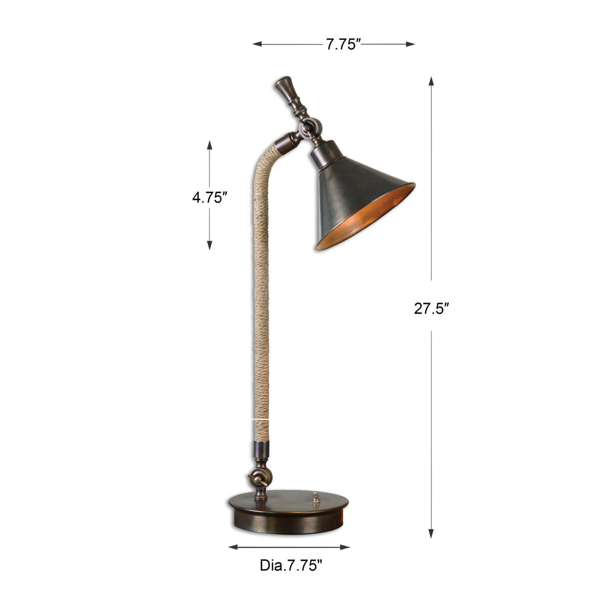 Rope Wrapped Desk Lamp | Oroa.com
