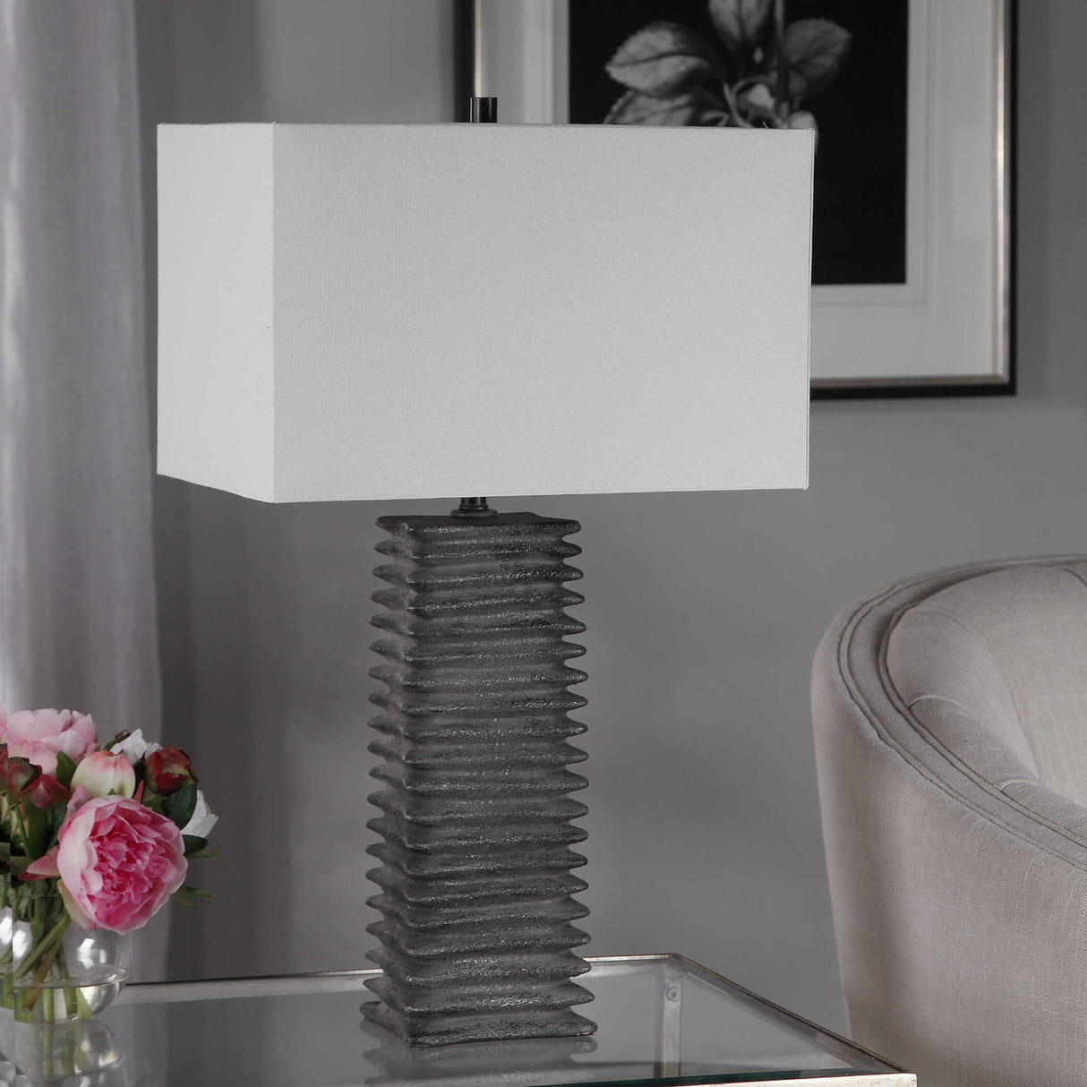 Ribbed Ceramic Table Lamp | Oroa.com