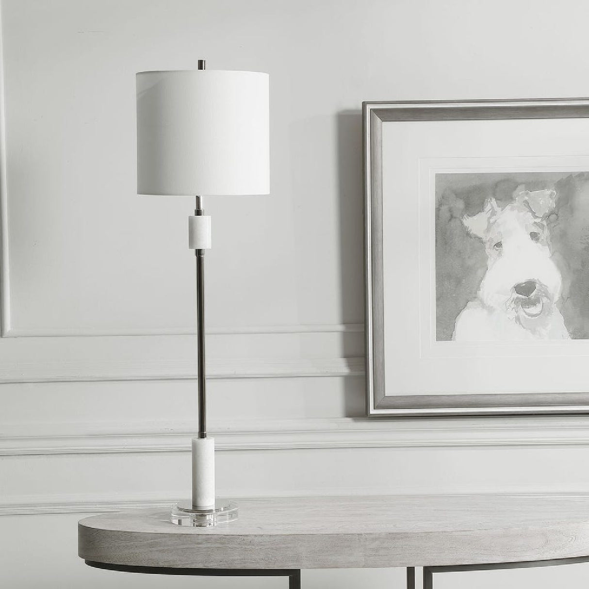 Polished Nickel Buffet Lamp | Oroa.com