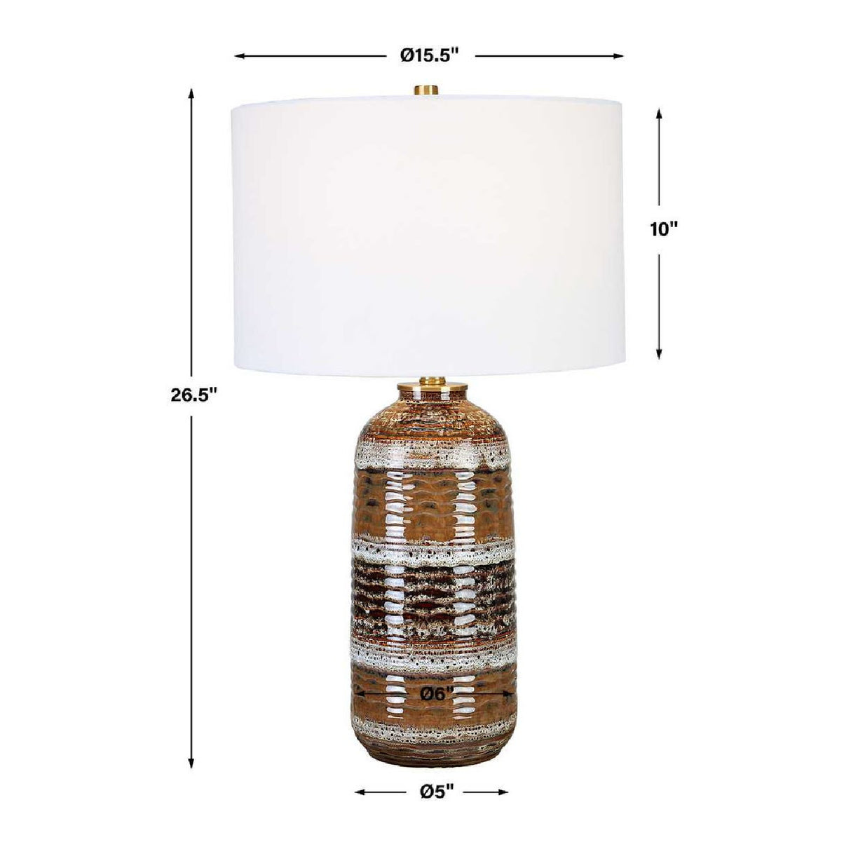 Earth-Hued Ceramic Table Lamp | Oroa.com