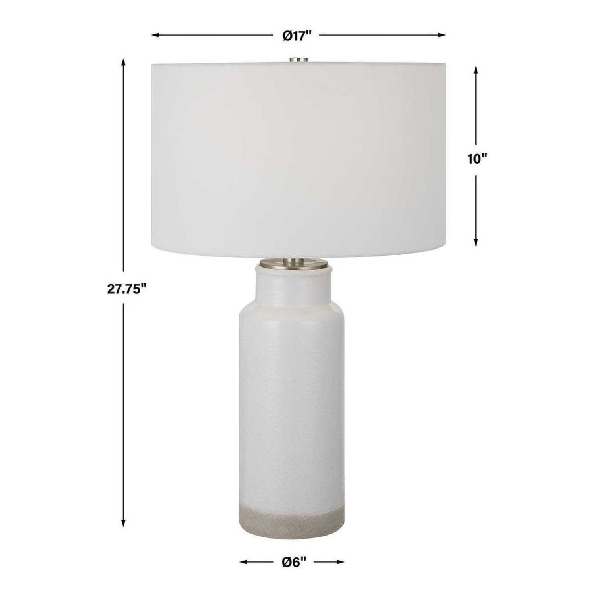 Glazed White Ceramic Table Lamp | Oroa.com