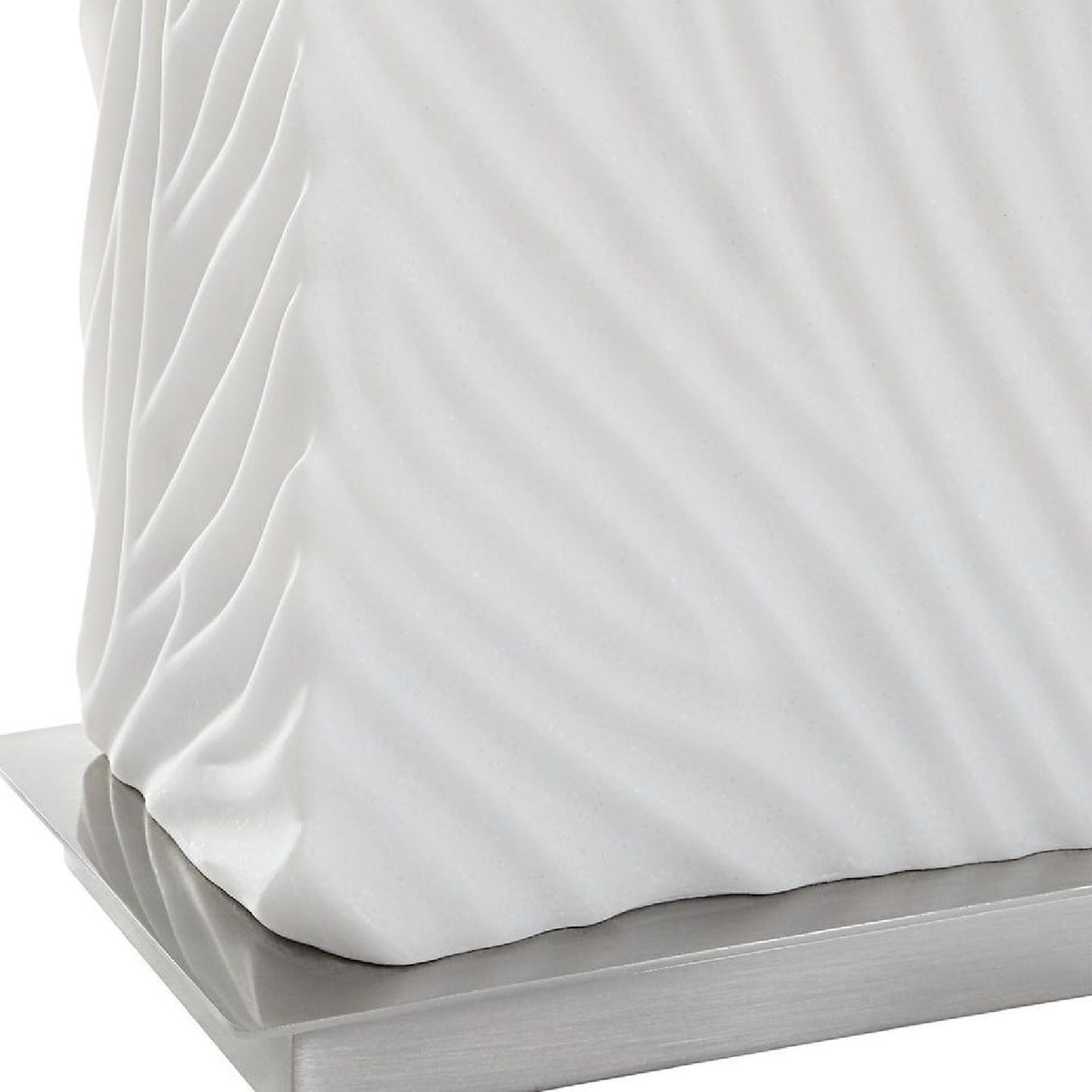 Carved White Stone Table Lamp | Oroa.com