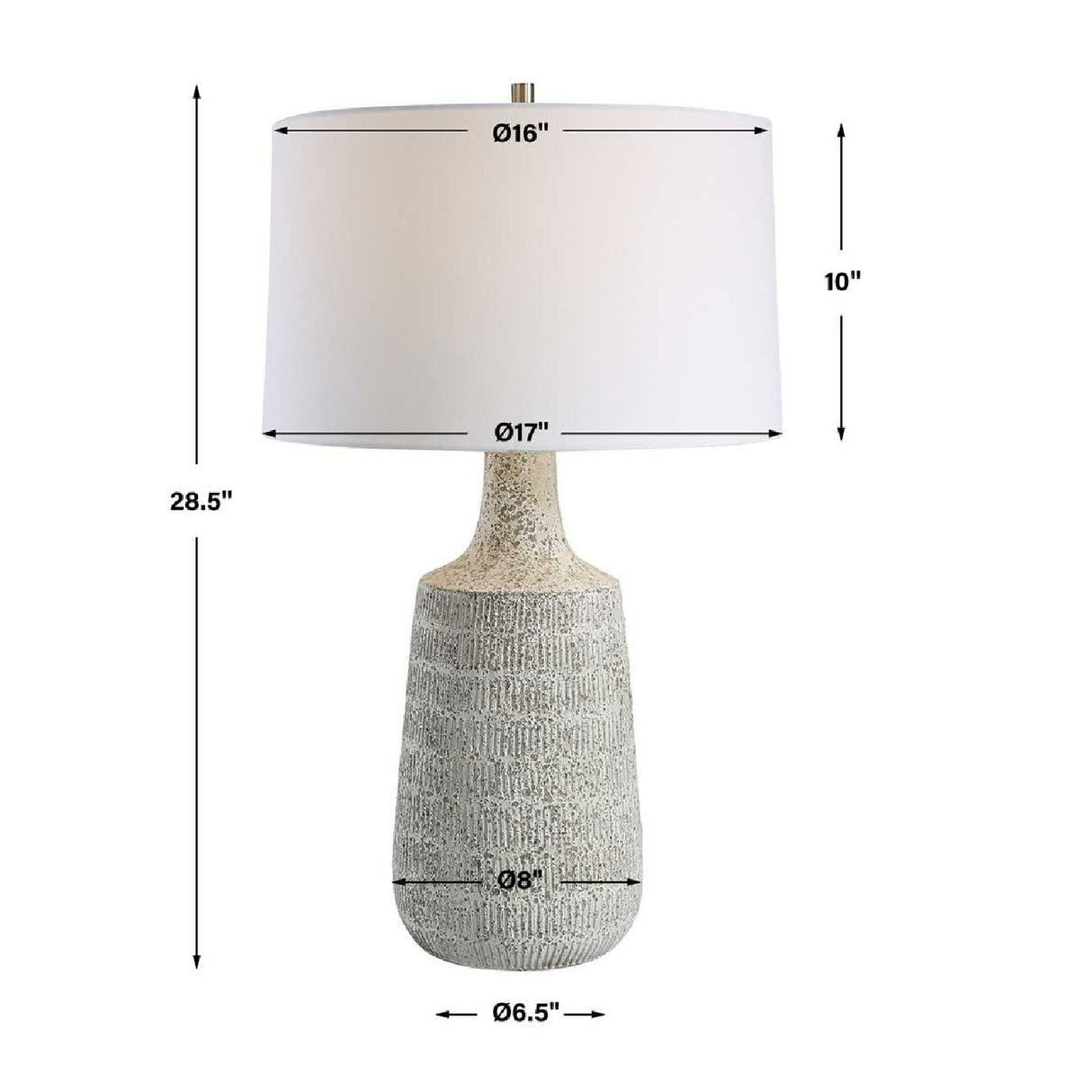 Mottled Gray Ceramic Table Lamp | Oroa.com