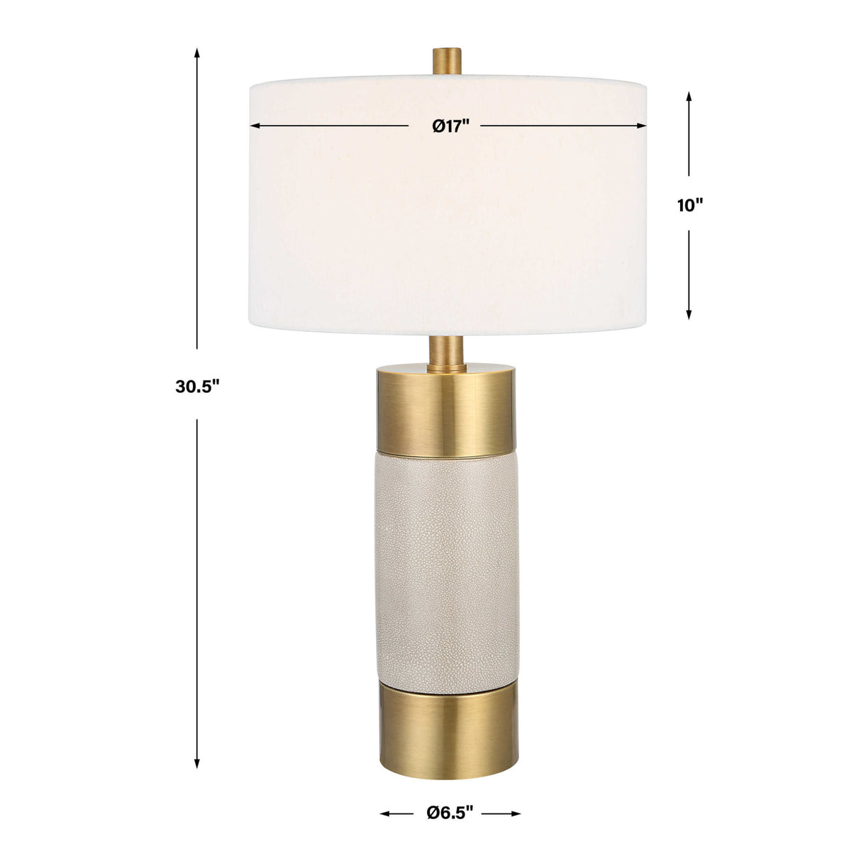 White Crackled Ceramic Table Lamp | Oroa.com