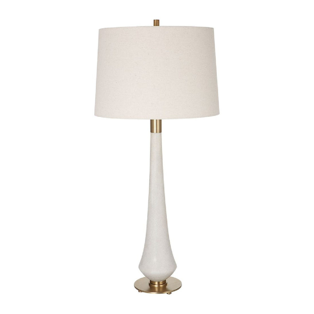 Tapered White Stone Table Lamp | Oroa.com