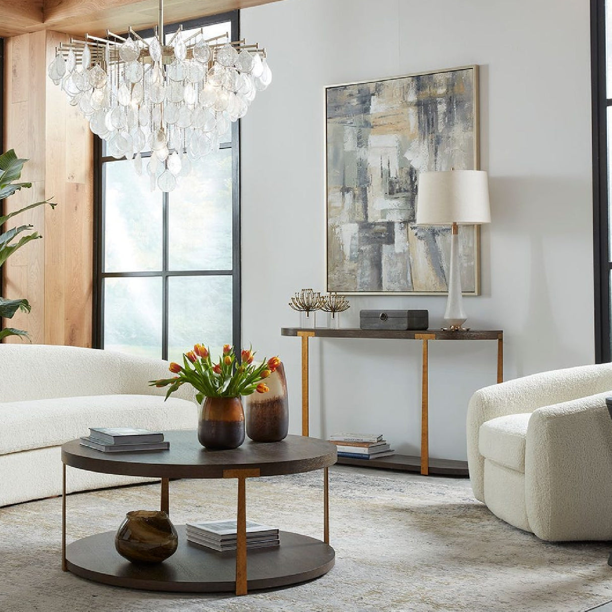 Tapered White Stone Table Lamp | Oroa.com