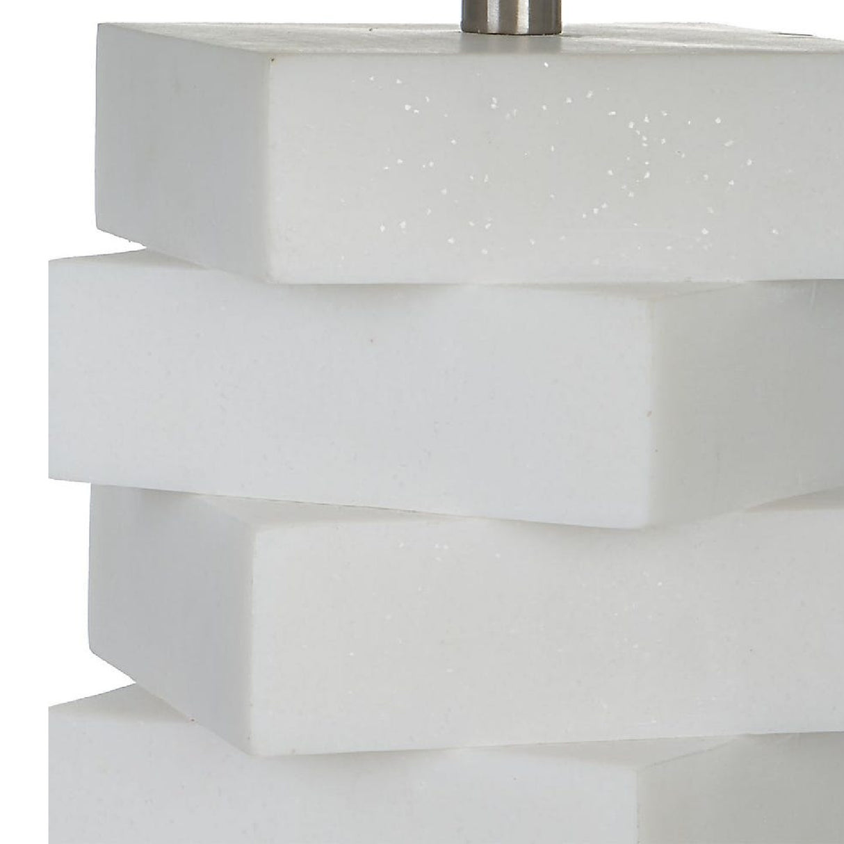 Stacked White Stone Table Lamp | Oroa.com