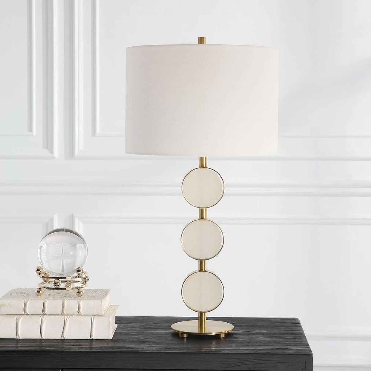 Modern European furniture - Round Alabaster Table Lamp - www.oroa.com | Oroa.com