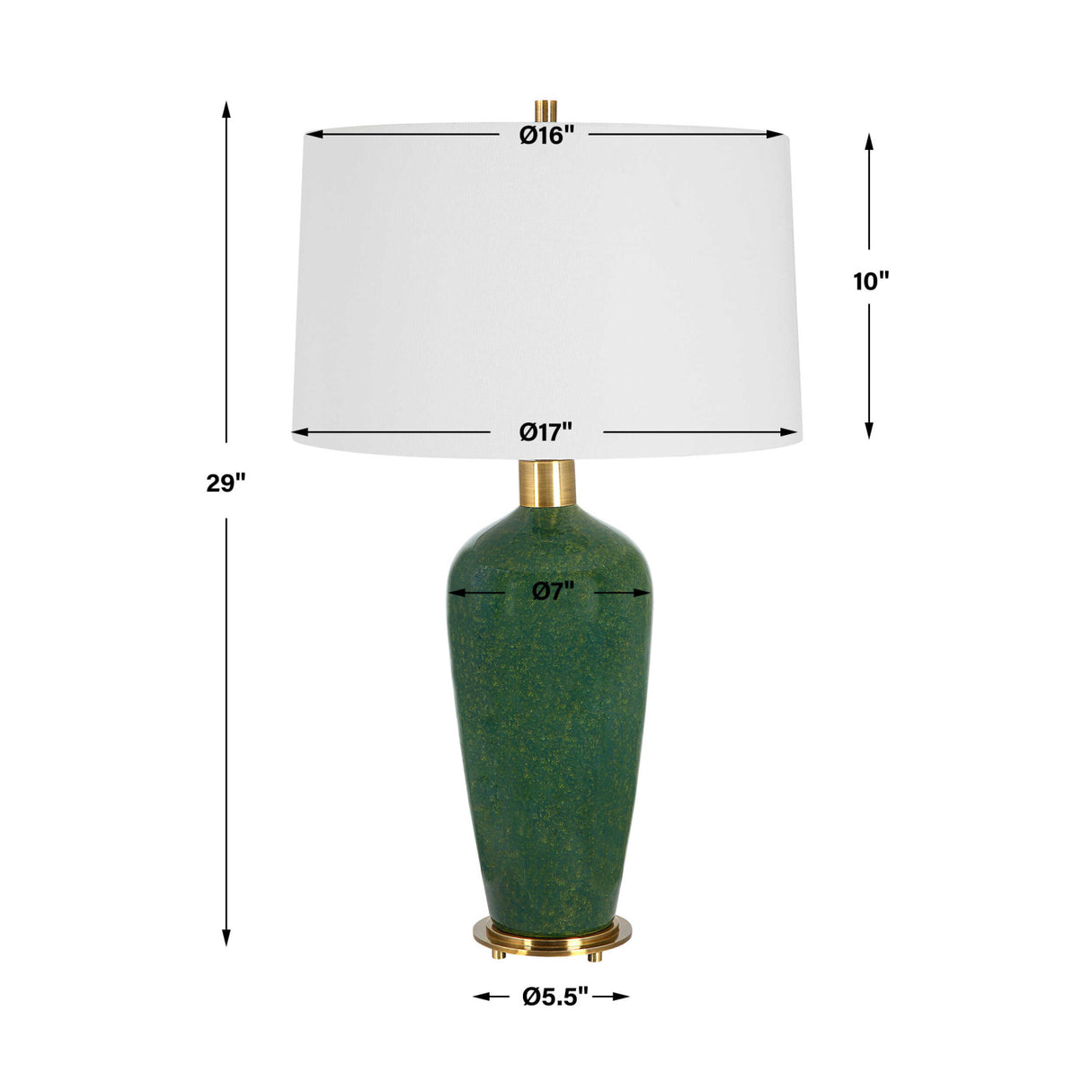 Mottled Green Ceramic Table Lamp | Oroa.com