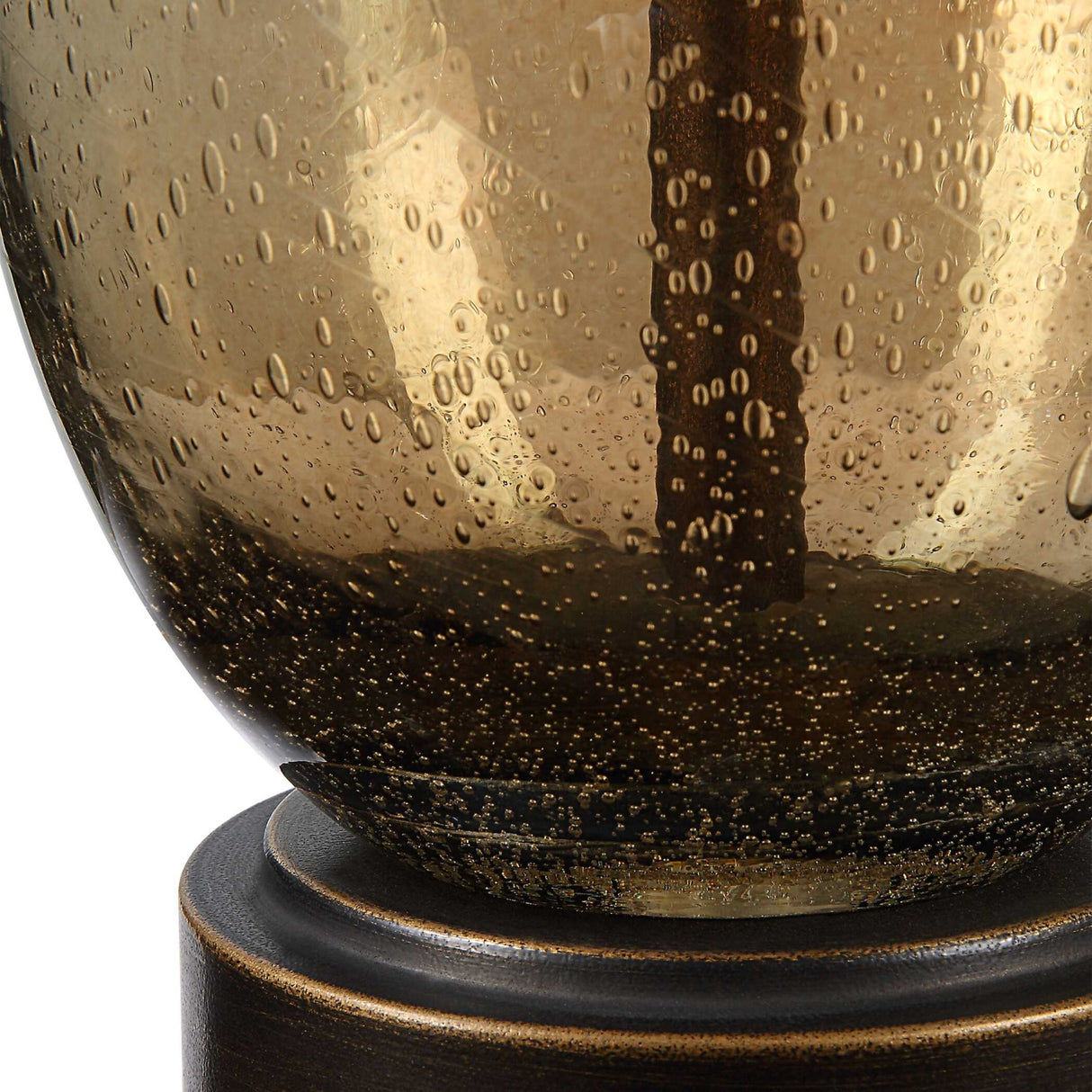 Teardrop Amber Glass Table Lamp | Oroa.com