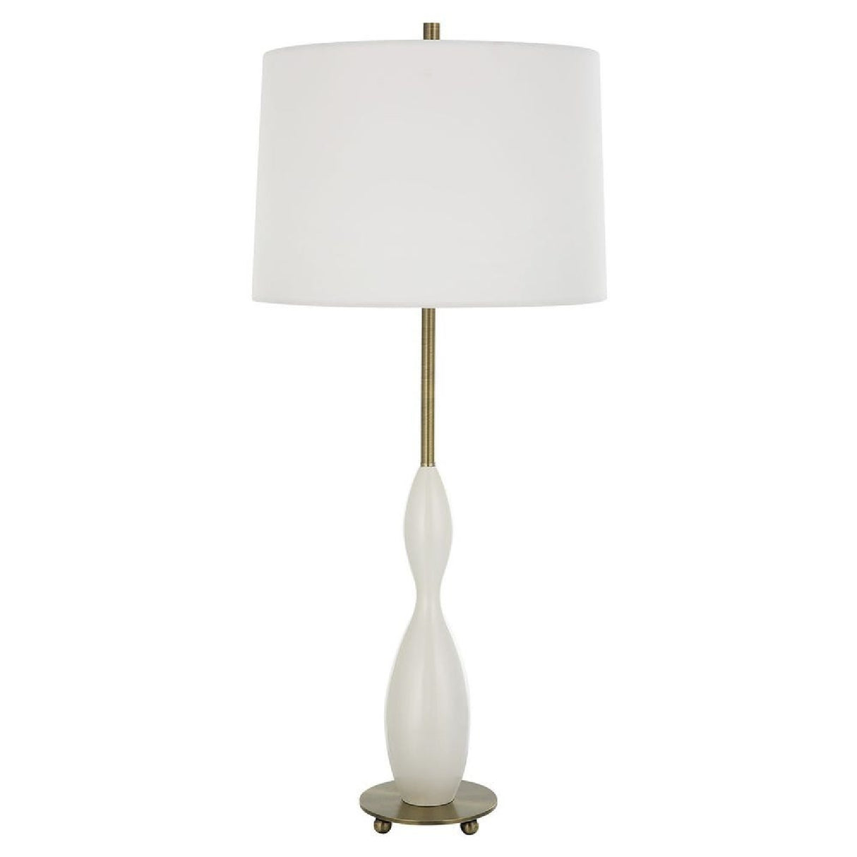 Hourglass White Ceramic Table Lamp | Oroa.com